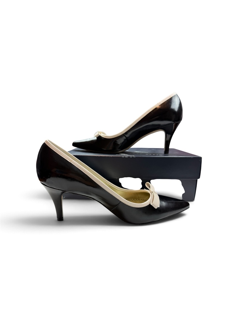 Anne Klein AK7 Whitney black/cream pumps size 8